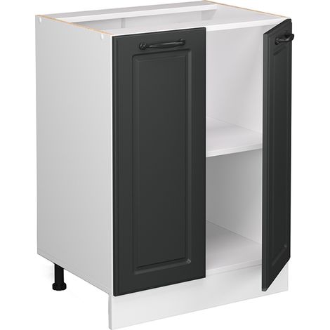 Mobiletto base cucina R-Line, Antracite casa di campagna, 60 cm , PL Rovere, Vicco