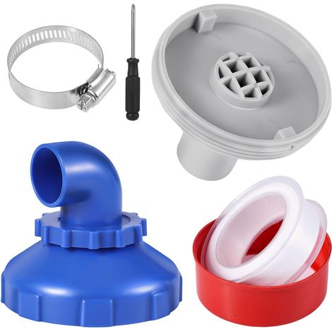 Buse Admission Piscine pour Intex Piscine, Flexible Rotative à 360 Degrés Buse d'Entrée de Piscine Rechange Pièces avec 4pcs Accessoires(Bleu) (1/4)
