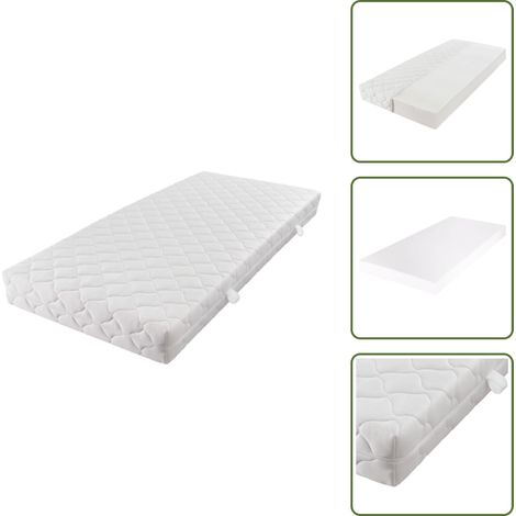 Matratze mit waschbarem Bezug 200×120×17 cm - Matratze - Schlafkomfort - Liegefläche 120x200 Cm - D30 Schaum - Waschbarer Bezug (1/5)
