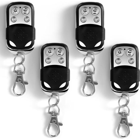 Lot de 4 télécommandes universelles pour porte de garage 433 MHz, sans fil à dupliquer, fréquence fixe 433,92 MHz, portail automatique, accessoire automatisme (1/5)
