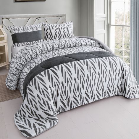 Edredón Invierno Borreguillo Nórdico de Microfibra - 180x240cm con 1 Funda Almohada - 240x260cm con 2 fundas Almohadas- Edredón Extra Suave, Cálido, Gruesa (1/5)