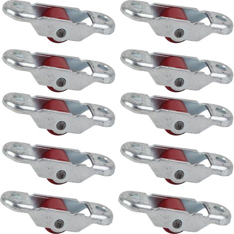 10 pièces de poulie porte coulissante amortisseur roulement base 12 mm (1/5)