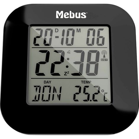 Mebus 51510 Funk Wecker Schwarz