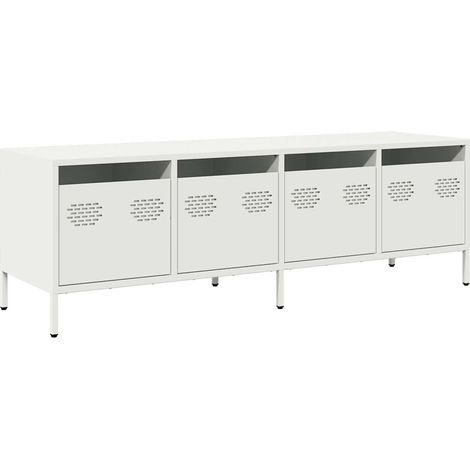 Maison Exclusive - TV-Schrank Weiß 135x39x43,5 cm Kaltgewalzter S