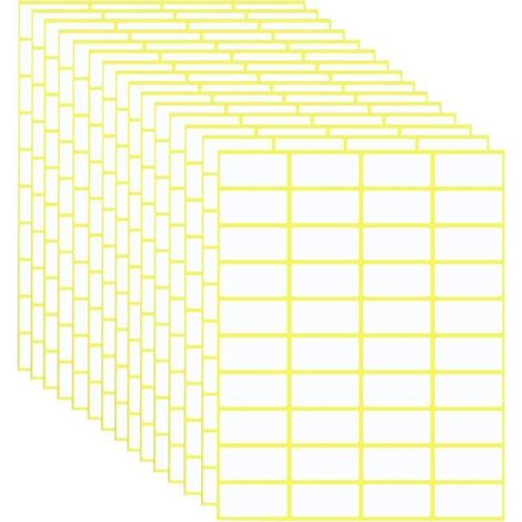 Lot de 600 étiquettes autocollantes - 38 x 19 mm - Étiquettes autocollantes universelles pour étiquettes de prix, adresse, maison, surgelé, bureau, cuisine et confiture (1/4)