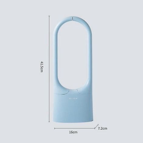Brosse WC murale pour WC, accessoires de toilette, tête de brosse double en nylon TPR, kit de nettoyage ménager, accessoires de salle de bain, bleue (1/5)