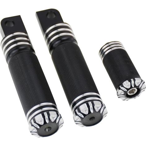 accessoires de moto Repose-pieds Pied Piquets et Shifter Peg Compatible avec pour Sportster Touring Dyna Softail Custom (1/5)