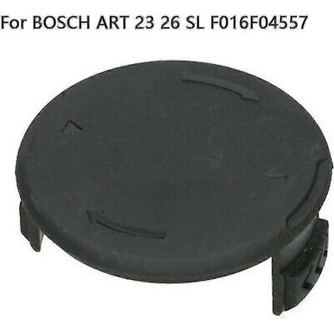 Couvercle de bobine de rechange noir pour coupe-bordures Bosch Art 23 26 SL, référence F016f04557. (1/4)