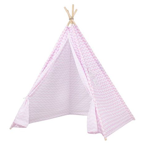 SPRINGOS Kinder TEEPEE TIPI Zelt, Indianerzelt, Wigwam aus Baumwolle 160x120x100 cm groß, einfaches Stecksystem, simpel im Aufbau, Schloss, Puppenhaus, Piratenhöhle, Lesezelt