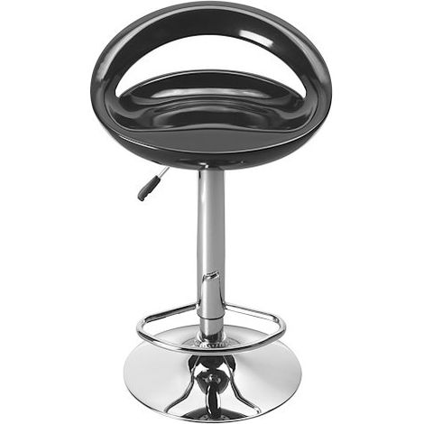 Tabouret haut Disco Disco coque échancrée noir - Lot de 2 - Maxiburo (1/4)