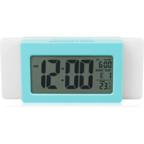 Réveil Numérique Avec Veilleuse Rétroéclairée - Fonction Snooze - Calendrier Perpétuel - Minuterie Inversée - Affichage de Température - Silencieux - 1 Pièce (1/5)