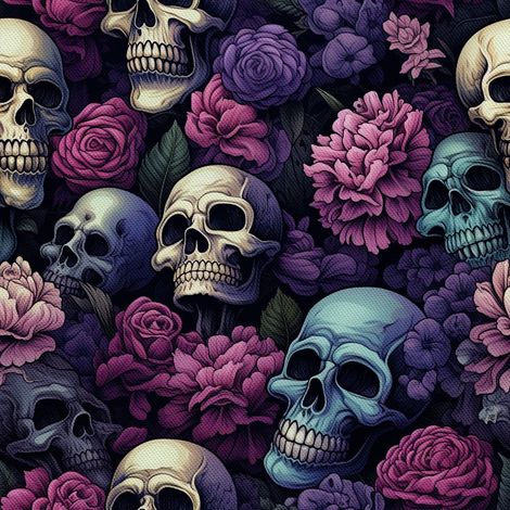 Tela Oxford decorativa para exteriores - Motivo de calavera I DX4584 (1/5)