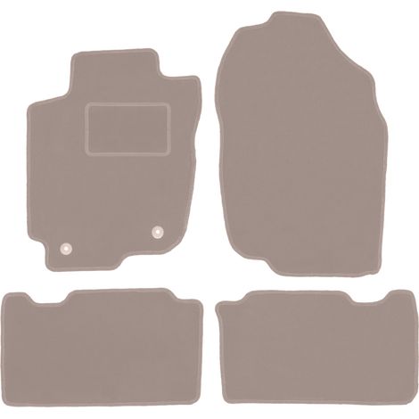 Alfombrillas de terciopelo para coche: Toyota RAV4 IV SUV (no h铆brido) (2013-2019) beige (1/5)