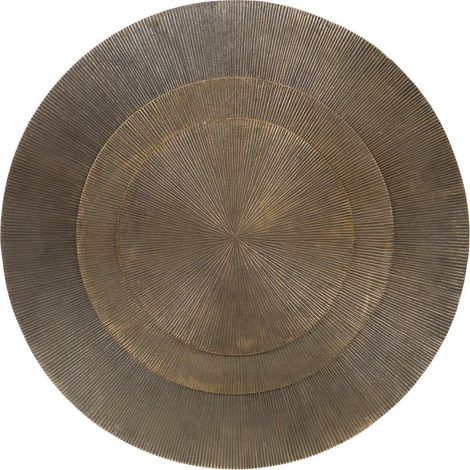 Amadeus - Décoration murale ronde en aluminium doré Ø60 cm (1/2)