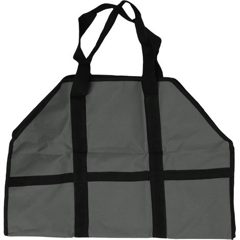 Borsa portatile per il trasporto della legna da ardere, realizzata in tessuto Oxford 600D, robusta e capiente, con maniglie, ideale per il riscaldamento domestico, il campeggio e i barbecue. (1/5)