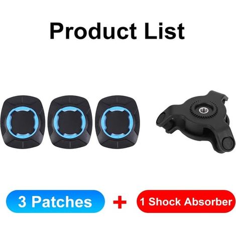QUAD - LOCK Support de téléphone pour moto et vélo, support rotatif à 360°, support de navigation sécurisé, lot de 4, bleu