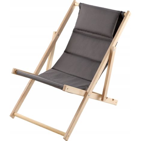 KADAX Tumbona de Madera Jardín Playa Cómodo Cojín Plegable Fabricante Polaco (1/5)