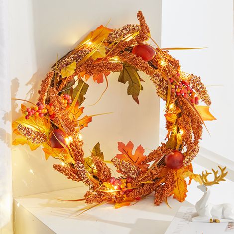 50CM Christmas Halloween Artificial Autumn Maple Leaf Garland (1/5)