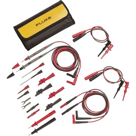 Set de cordons de mesure de sécurité Fluke TL81A Banane mâle 4 mm 1.00 m noir, rouge 1 set Q57851