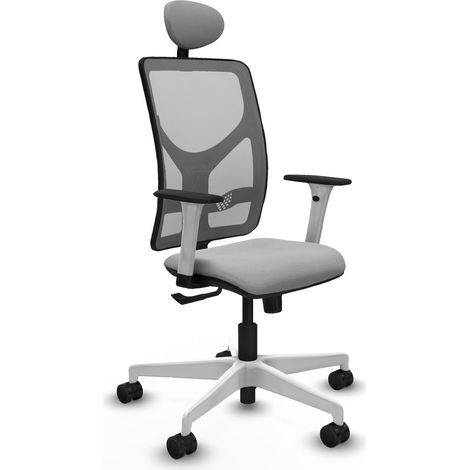 Chaise de bureau piqueras y crespo blanc mousse dense 65 mm roues (1/2)