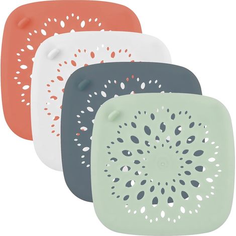 Filtro de silicona para cabello, 4 piezas para fregadero, protector de drenaje para desagües, protector de cabello para ducha, para baño, bañera y cocina. (1/5)