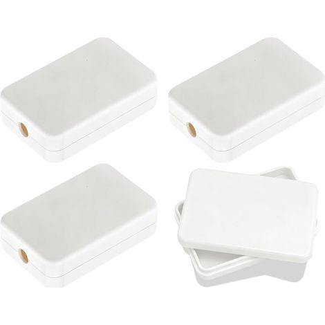 4 pièces boite de dérivation ABS blanche boite derivation etanche mini boite de dérivation compacte boite de jonction boite de derivation electrique pour atelier maison (1/5)