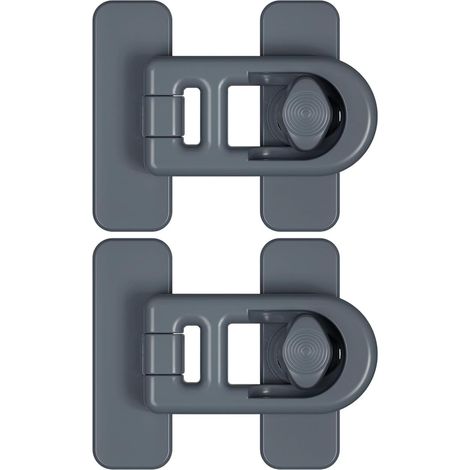 Serratura per porta del frigorifero per bambini da campeggio in ABS resistente alle intemperie con chiusura di sicurezza facile, per campeggio all'aperto, confezione da 12 (grigio) (1/5)