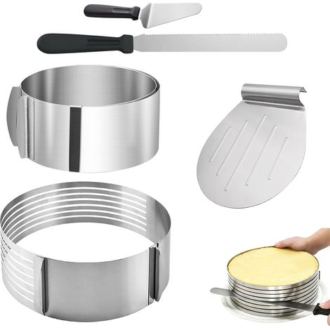 Set of 5 Cake Rings - Height 8 cm for Cake Mousse Desserts - Pastry Accessories for Pastry and Decoration (1/5)