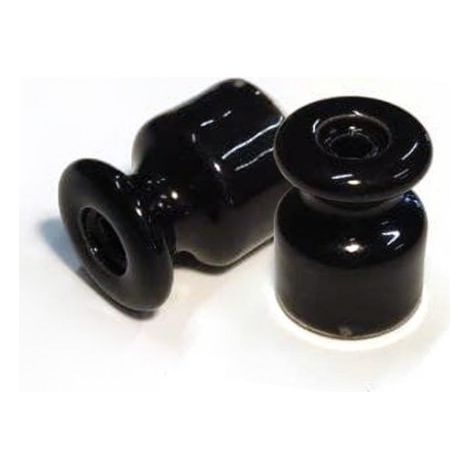 Isolateur en Porcelaine Noire pour Câble Torsadé : Sécurité, Décoration Vintage et Installations Électriques Élégantes