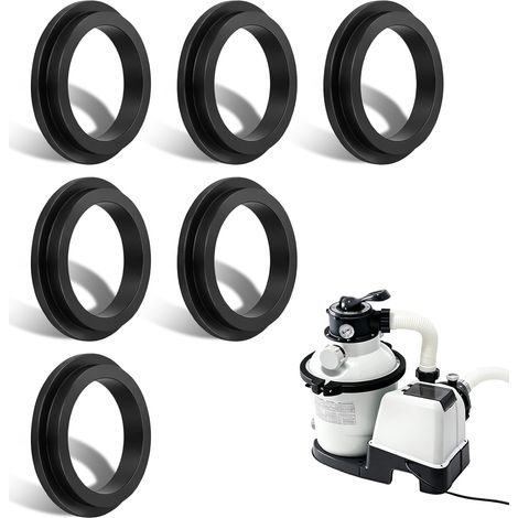 Lot de 6 Joints Toriques de Rechange 11412 Compatible avec Intex Pompe de Filtration de Piscine, Anneaux en Caoutchouc pour Entretien de Spa Gonflable et Jacuzzi, Accessoires de Remplacement Étanches (1/5)