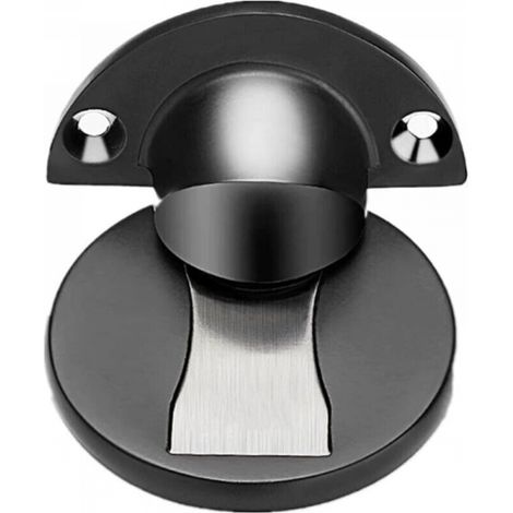 Butée de porte invisible, pas besoin de percer de trous, butée de porte anti-collision au sol, haut de porte magnétique puissant, noir, 2 pièces (1/4)