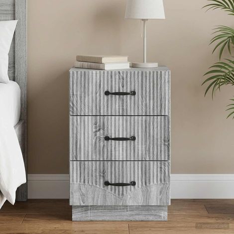 Armadio da Notte con cassetto Grigio Sonoma 43 x 41 x 63,5 cm vidaXL (1/5)