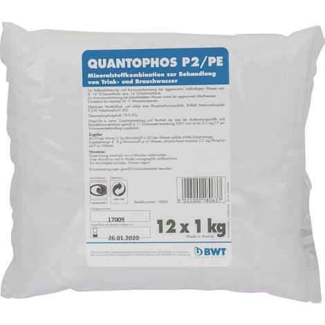 BWT Dosierwirkstoff Quantophos P2/PE Pulver 1kg, für Medotronic P und Medomat FP, nach Enthärtung, 18063E