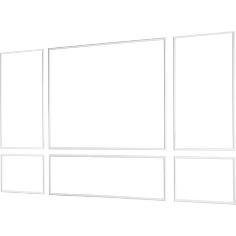 Mophorn Wandform-Set, 3er-Pack, 78,99/80,01/60,96/90,93 cm Zierleisten aus lackierbarem Polystyrol, Wandleisten und Friesleisten für Wohnzimmer, Schlafzimmer und Zuhause, Weiß (1/5)