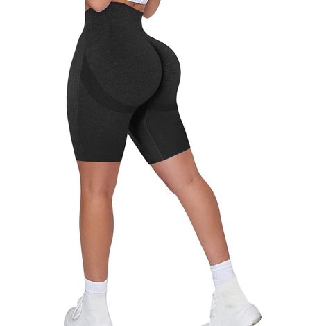 Women's Sports Shorts Leggings Push Up High Waist Butt Lift Elastic Compression Sport Fitness Yoga Pants (1/5)