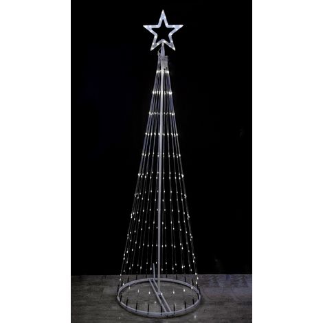 ALBERO 3D 262 MICROLED CM.200 H GHIACCIO CON PUNTALE A STELLA