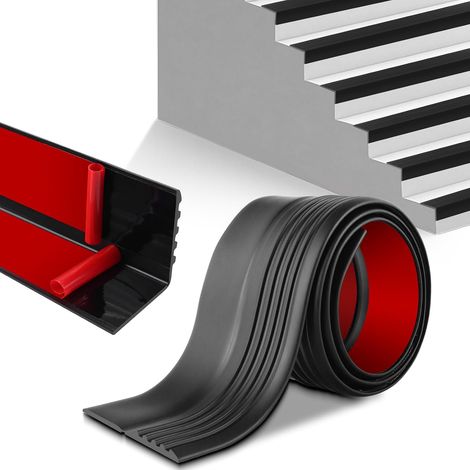 Noir Nez d'escalier antidérapant, autocollant en vinyle 3M, tapis de protection en PVC souple antidérapant pour une utilisation en intérieur et en extérieur, imperméable et résistant à l'usure (1/5)