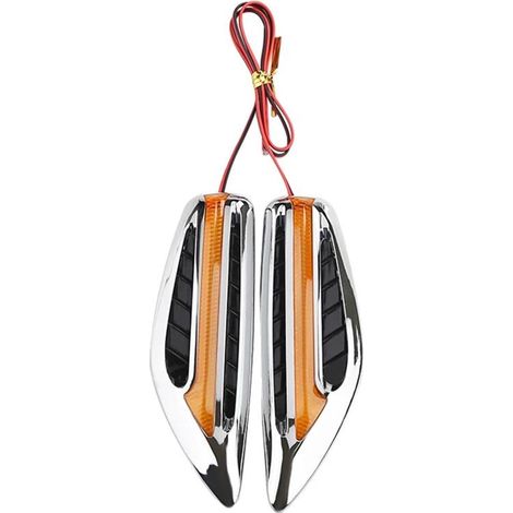 Feu Clignotant Clignotants LED pour Voiture 12V, Feux latéraux, marqueur, Accessoires de Voiture, Ampoules étanches en Forme de Lame latérale Clignotants Dynamiques (Color : Jaune)
