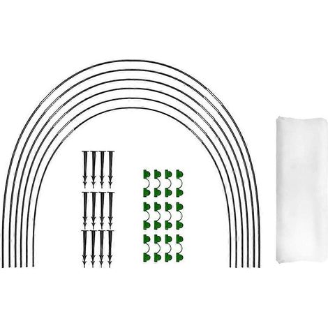 Arches de jardinage pour filets, arches de protection des cultures horticoles vertes, couvertures de culture de légumes, tunnels de plantation antirouille (1/5)