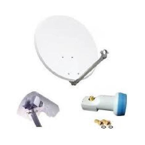 Pack Parabole 65cm + LNB Single + Protection LNB + 2 Fiches F HDME