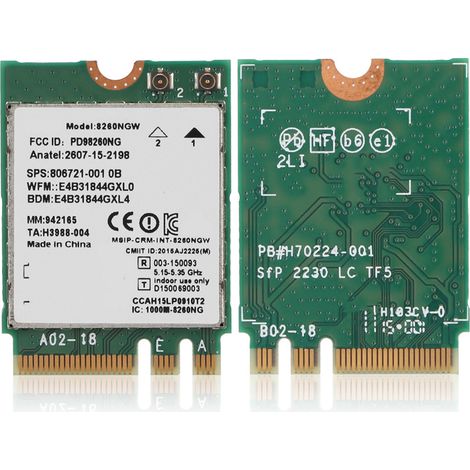 Carte réseau Wi-Fi double bande AC 867 Mbps Internet 8260NGW