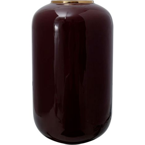 Vase Rond Déco "Somyu" 48cm Bordeaux & Or (1/2)