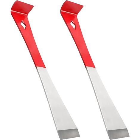 Ensemble de Grattoirs a Levier,2 Pieces Outil de Retrait de Plinthes en Acier Inoxydable avec Trou de Suspension pour Renovation de Cuisine,Grattage,Traction,Levage (1/5)