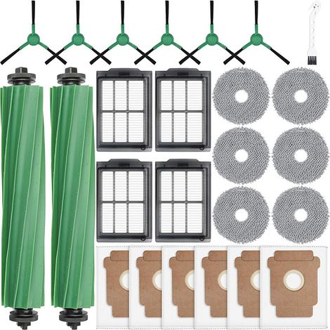 Accesorios compatibles con las aspiradoras combinadas iRobot Roomba 405/505: 2 cepillos giratorios, 6 bolsas para el polvo, 6 paños de limpieza, 4 filtros HEPA, 6 cepillos laterales. (1/4)