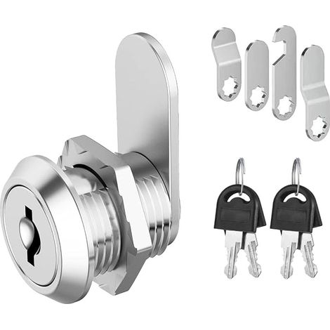 Mailbox Lock, Silver, Mortise Lock, 4 Keys and 4 Different Lock Plates, Easy to Install, Waterproof (1/5)
