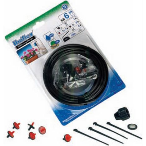 Kit irrigazione 6 vasi in blister irrigazione a goccia Uniflex
