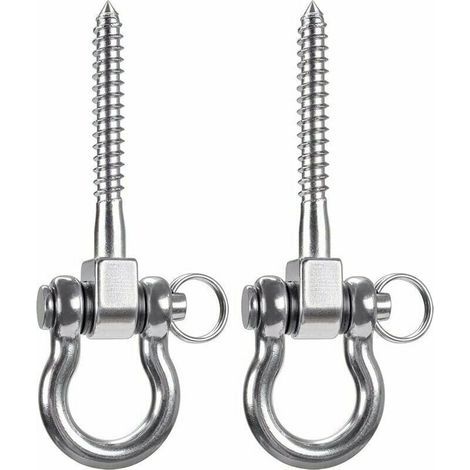 pieces 900KG capacity 304 heavy-duty stainless steel ceiling hooks, swing hooks, hanging hooks with screws for wooden yoga chair, punching bag, hammock, armchair (1/4)
