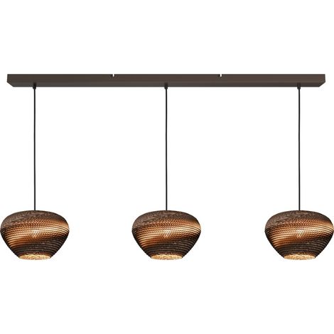 Lampe pendante à 3 lampes Cartone avec des cagoules Ø29 Think Paper - 2511-15-130-3-29