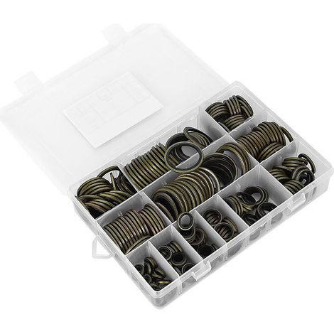 240pcs 6\8\10\12\14\16\18\20\22\24\27\30mm Metal Rubber Sealing Oil Ring Drain Plug Gasket Set