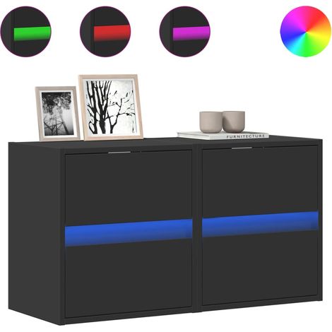 Maison Exclusive - TV-Wandschränke mit LED-Beleuchtung 2 Stk. Sch